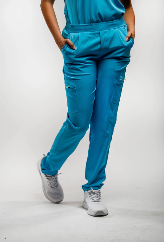 Mary A Six Pocket Cargo Scrub Pants