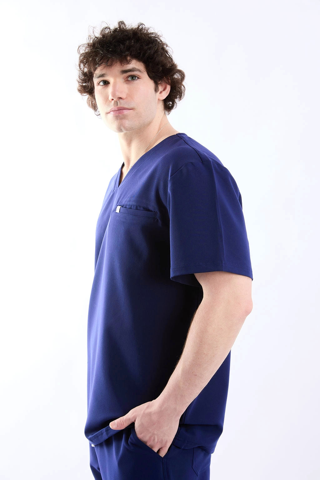 Maud C One Pocket Scrub Top