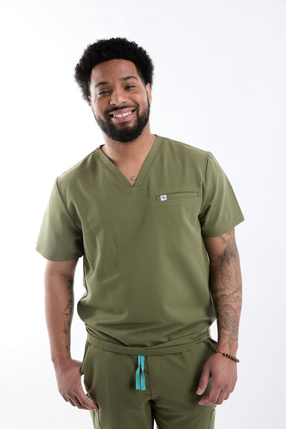 Maud C One Pocket Scrub Top